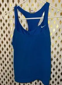 Nike  racer back workout tank top royal blue size M