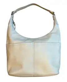Vtg Etienne Aigner Purse Cream Leather Hobo Handbag