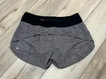Lululemon Speed Up Shorts 8 Gray 4”