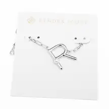 Kendra Scott =  “R” Initial Necklace – Silver Tone