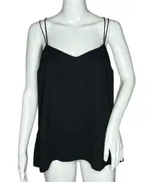 Candies Tank Top Black Layered V-Neck Spaghetti Strap Strappy Back