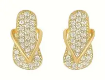 Luxury Zircon Gold plated Stud Earrings