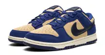 NWOB Nike Dunk Low Sneakers in Deep Royal Blue / Sesame / Midnight Navy