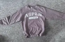 Aspen Colorado crew neck sweatshirt brownish color