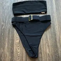 High Waisted Belted Bikini Set