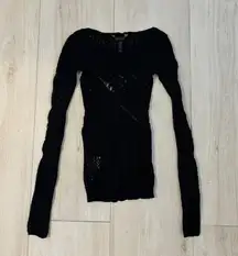 Bcbg Maxazria black lace sweater 