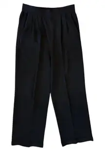 St. John Collection Marie Gray Pants Women’s 4 Black Pleated Santana Knit Wool