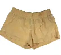 Adidas Women's Aeroready Activewear Shorts Orangish Yellow Size M