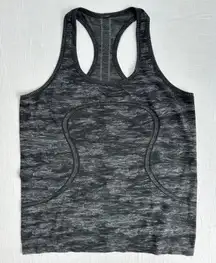 Lululemon Swiftly Tech Racerback Tank Top 2.0, Black & Gray‎ Heathered 12