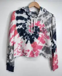 Hurley Sweater Womens Jacket Tie Dye‎ Cropped Long Sleeve Pullover Size Small