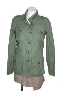 Victorias Secret PINK Jacket Khaki Green Utility Cargo Cotton Size XL