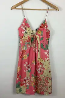 Zara Floral Satin Slip Dress Size XS
