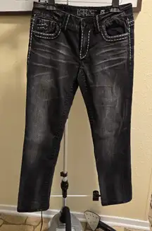 Miss Me Capri Sunny Skinny Black Denim Jeans Size 30