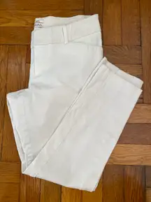 white casual skinny pants - cotton spandex - woman's 6 - casual work