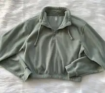 Me To We Pastel Green Cropped Sweater