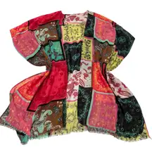 Do Everything In Love Kimono Womens One Size Bohemian Patchwork Paisley Boho