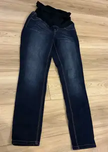 1822 Denim Maternity Jeans Dark Wash Size 26 Skinny Leg Over Belly