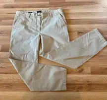 Talbots Women's 12 Khaki Relaxed Chino Pants Straight Leg‎ Mid Rise Cotton