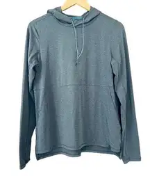 L.L. Bean Lightweight Hooded Performance Shirt Gray Size Medium Petite