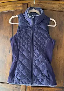 Lululemon Athletica Women's Quilted Purple Vest Down For A Run Deep Purple 6