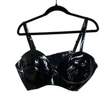 Ivy Park Noir x Adidas Black Latex Bra Top NWOT Sz. 2X