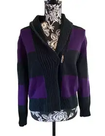 American Living Heavyweight Cable Knit Cardigan Horn Button Sweater Winter