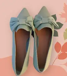 NWOT  Design Lake Bow Flat in Teal US 9/UK 7