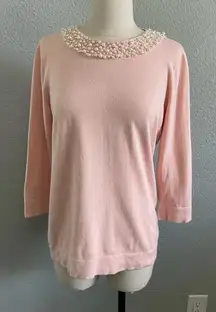 Karl Lagerfeld Paris Size Small Faux Pearl Embellished Neckline‎