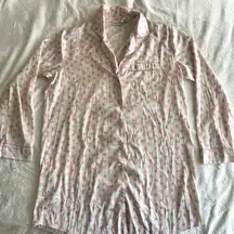 Heart Button Down Sleep Shirt