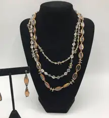 Cookie Lee Copper Tone Layer Necklace Set