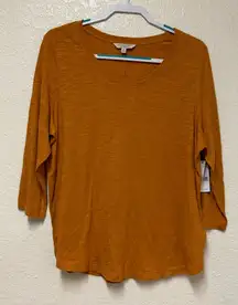 NWT Liverpool Women's Rich Gold Long Sleeve Top