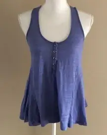 Splendid Blue/Purple Four Button Tank Top