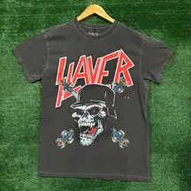 Slayer Soldier Skull and Crossbone Thrash Metal Band T-Shirt Size Medium