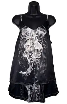 Silky‎ Pajama Shorts and Cami Set Jellyfish Graphic Print