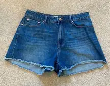 Mng by mango super high waisted jean shorts