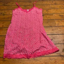 Old Navy Intimates Women's Pink Floral Lace Trim Cami Sleep Shirt Size M