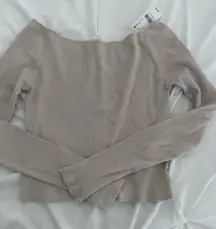 Brandy off the shoulder long sleeve top