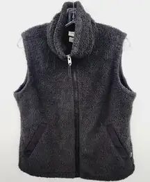North Face Furry Fleece Vest- Black- size M‎