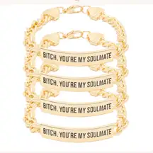 NWT Frasier Sterling BFF Best Friends Set Friendship Bracelets 4 Galentines Day