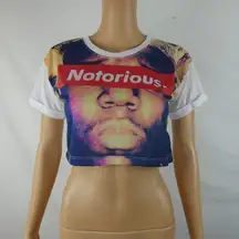 Brooklyn Mint Notorious BIG B.I.G. Crop Top Cropped Graphic T Shirt Tee Small