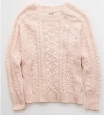 AERIE Oversized Cable Knit Sweater
