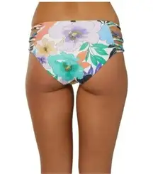 O'Neill Juniors Abbie Floral Boulders Full Coverage Swim Bikini Bottom Strappy S