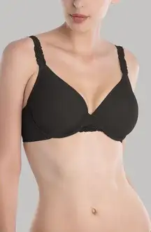 Natori Body Double Lace Trim Bra Black Size 34D