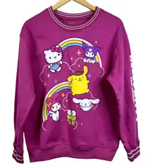Hello Kitty & Friends My Melody Keroppi Collegiate Graphic Sweatshirt Size S