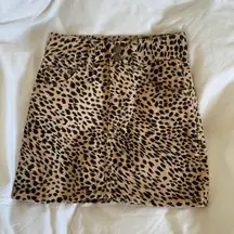 Billabong Denim Cheetah Print Skirt