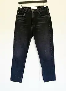 REFORMATION Julia High Cigarette Jeans Pacific Wash Black Size 28