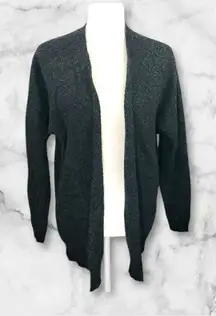 ✨Express Women's Knitted Wool Blend Open Long Sleeve Grey/Black Sz L Cardigan✨