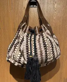 JIMMY CHOOSE PRINTED CANVAS HOBO BAG COA included!!!