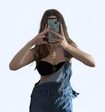 Black Ribbed Bikini Top