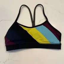 Colorful Striped Women's Sports Bra